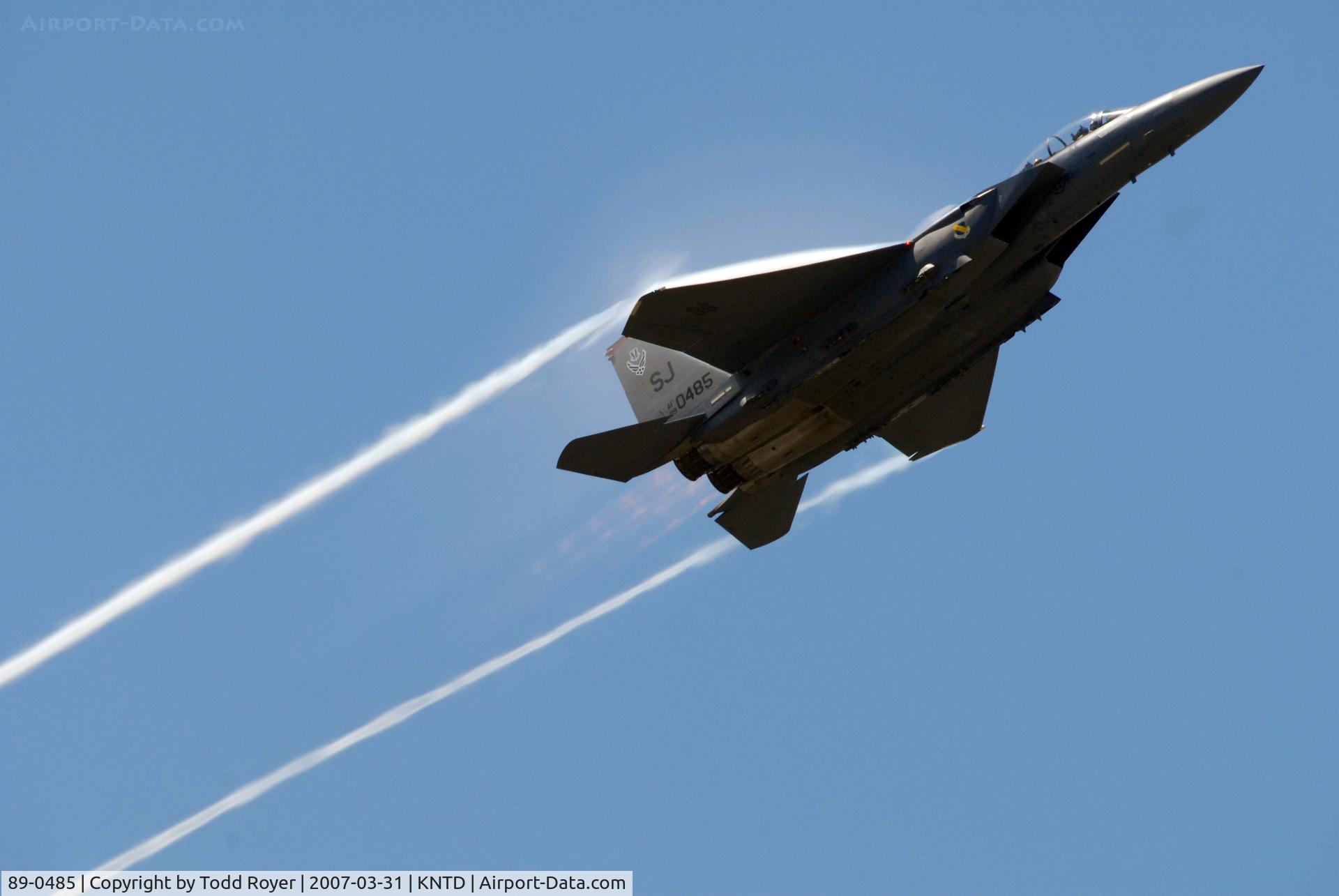 89-0485, 1989 McDonnell Douglas F-15E Strike Eagle C/N 1132/E107, Point Mugu Airshow 2007