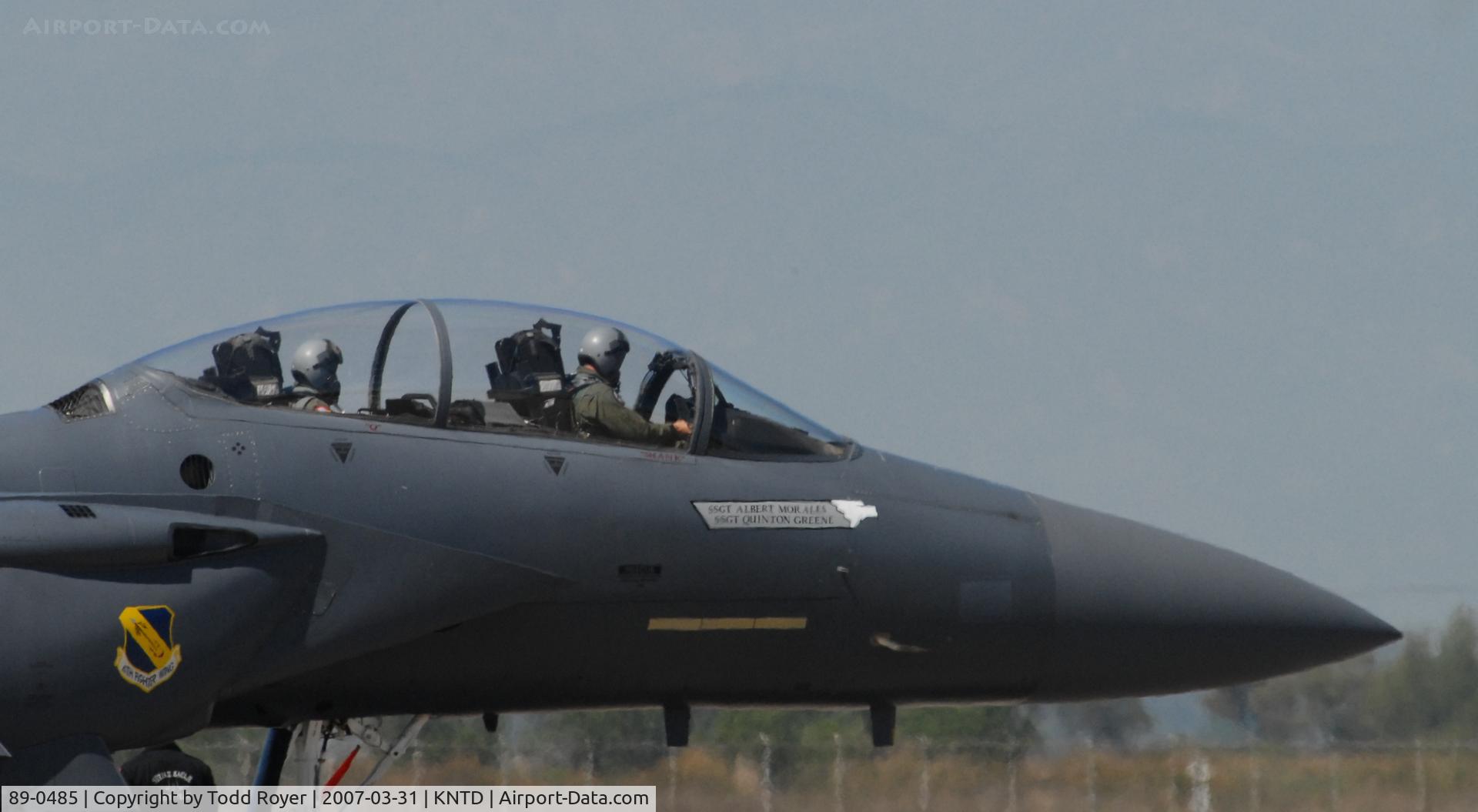 89-0485, 1989 McDonnell Douglas F-15E Strike Eagle C/N 1132/E107, Point Mugu Airshow 2007