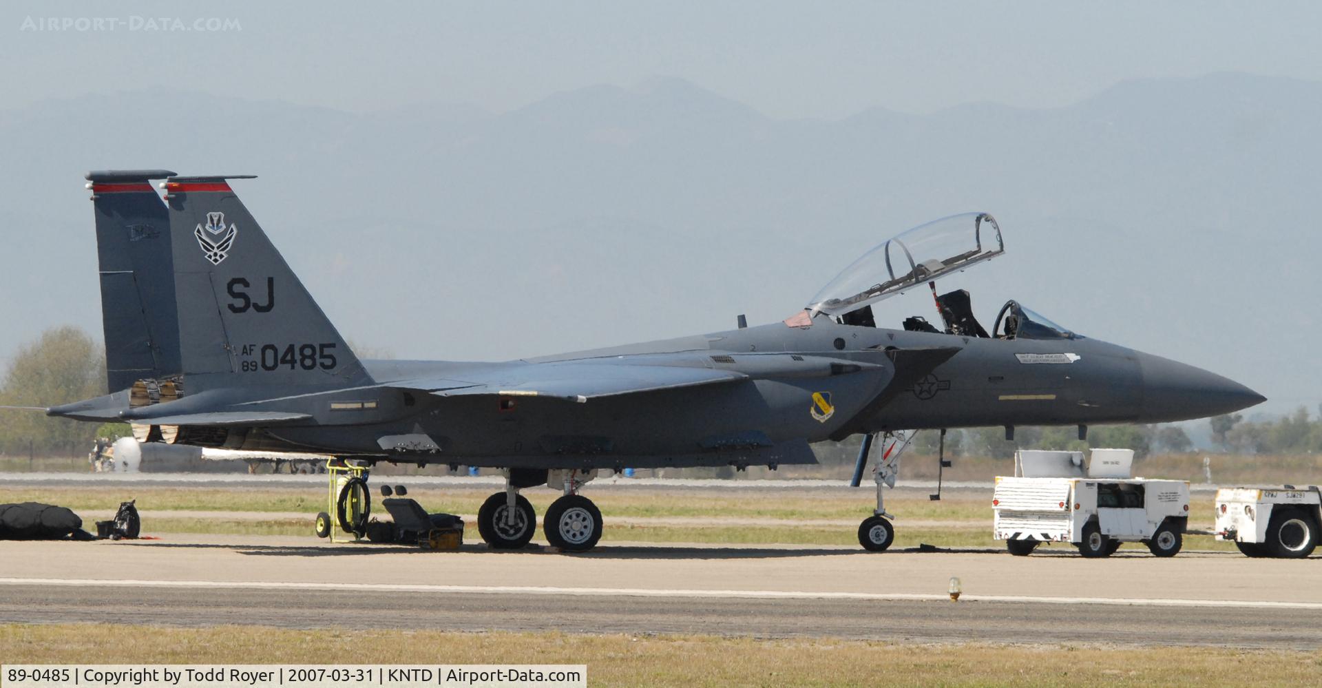 89-0485, 1989 McDonnell Douglas F-15E Strike Eagle C/N 1132/E107, Point Mugu Airshow 2007