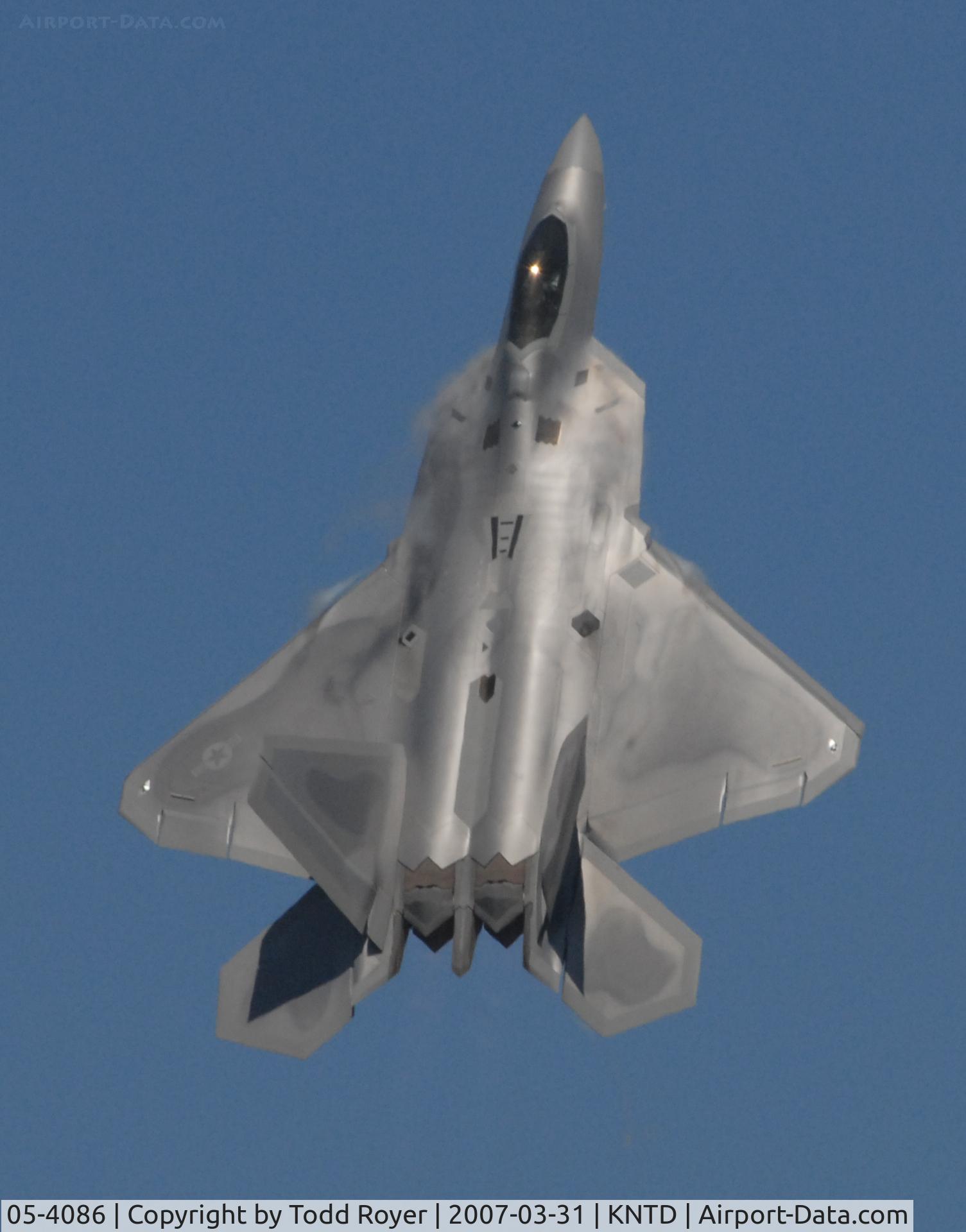 05-4086, Lockheed Martin F-22A Raptor C/N 4086, Point Mugu Airshow 2007