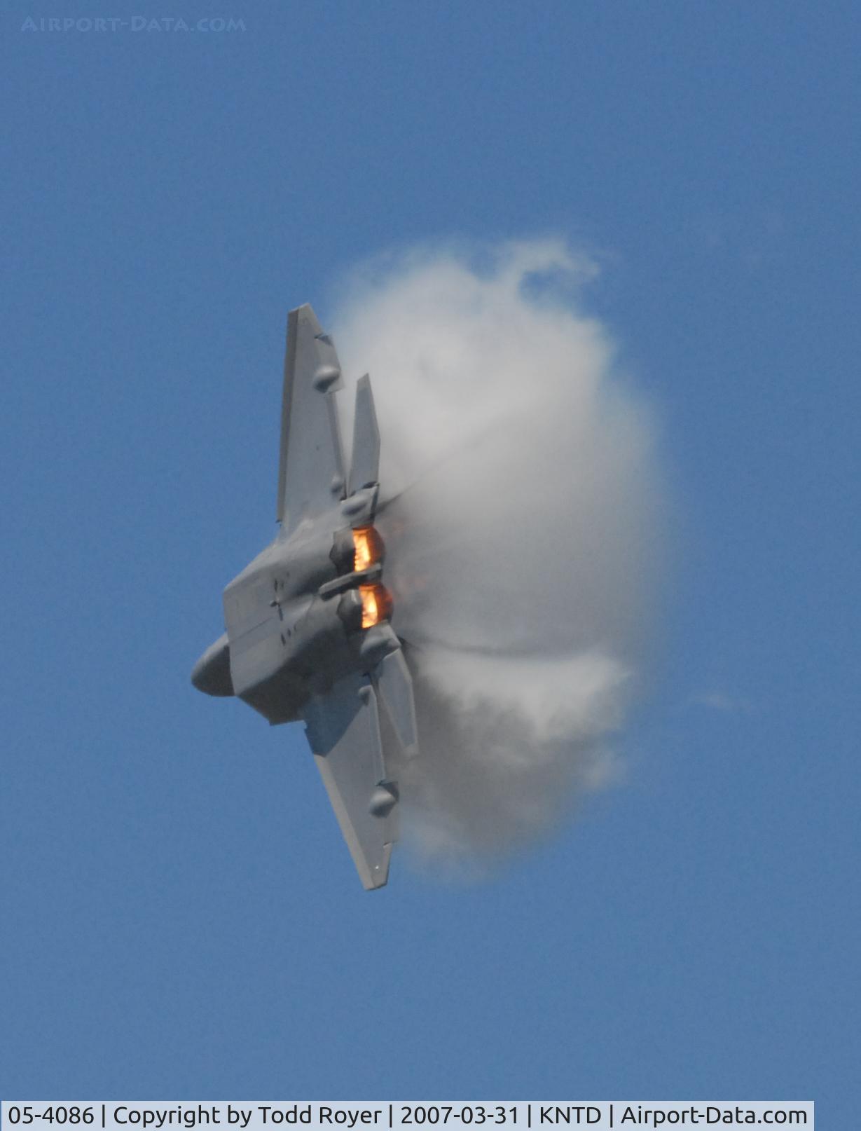 05-4086, Lockheed Martin F-22A Raptor C/N 4086, Point Mugu Airshow 2007