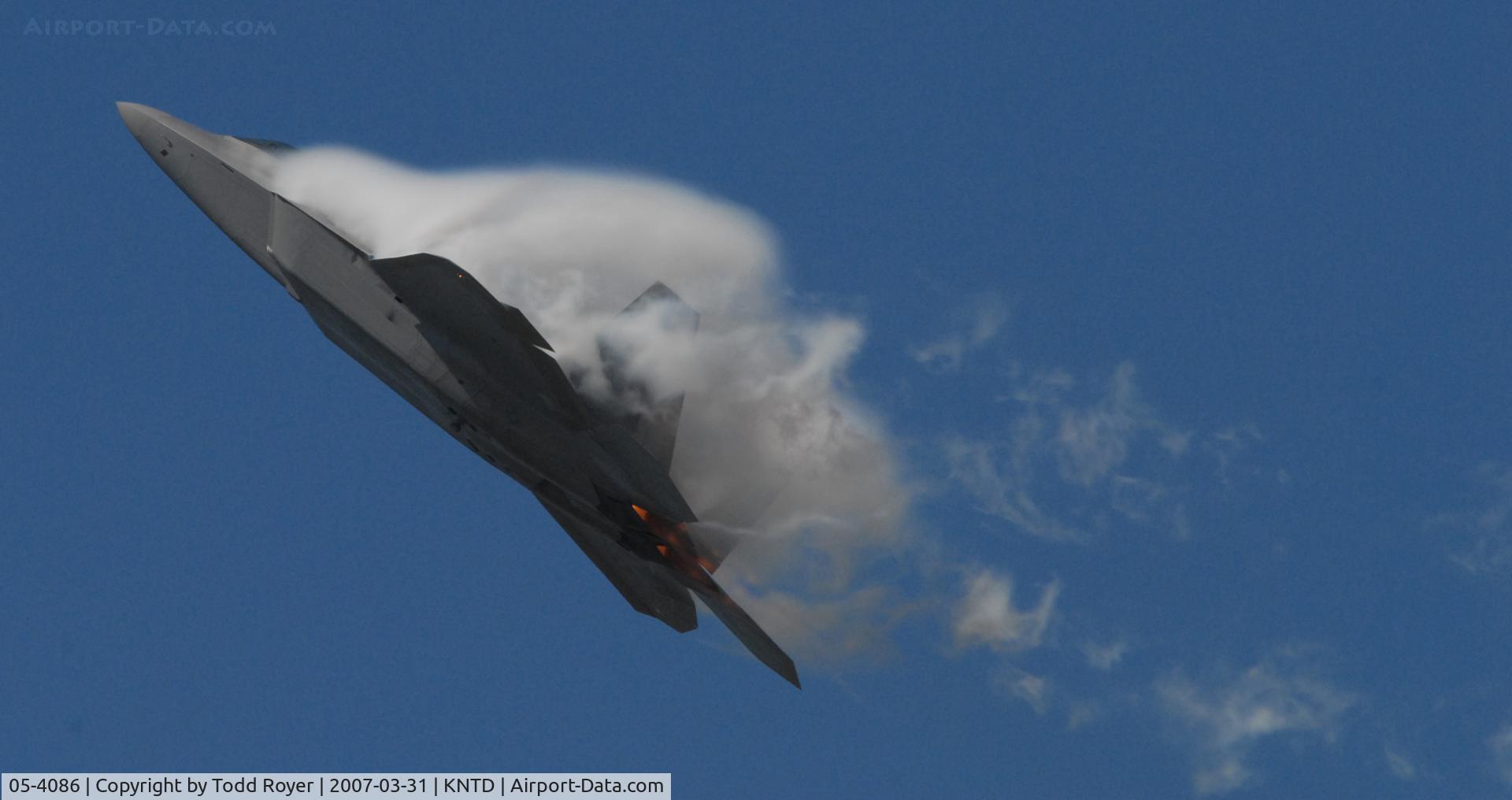 05-4086, Lockheed Martin F-22A Raptor C/N 4086, Point Mugu Airshow 2007