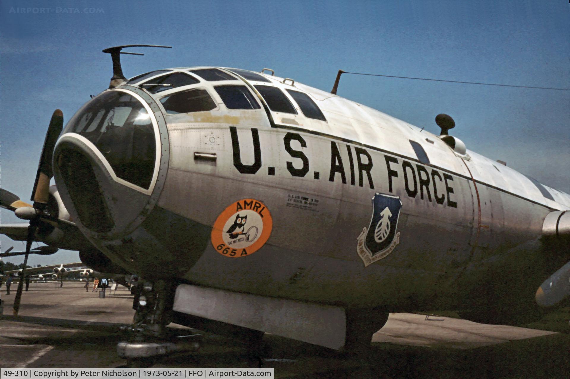 49-310, 1949 Boeing B-50D-115-BO Superfortress C/N 16086, As displayed in the summer of 1973.