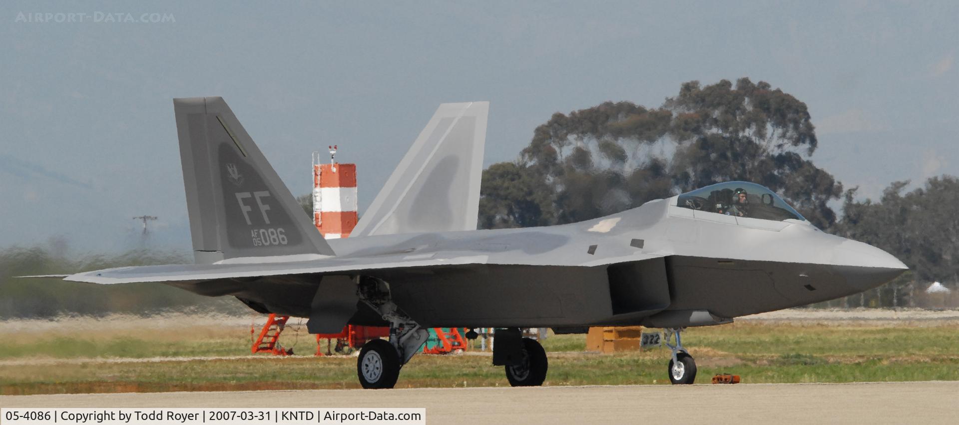 05-4086, Lockheed Martin F-22A Raptor C/N 4086, Point Mugu Airshow 2007