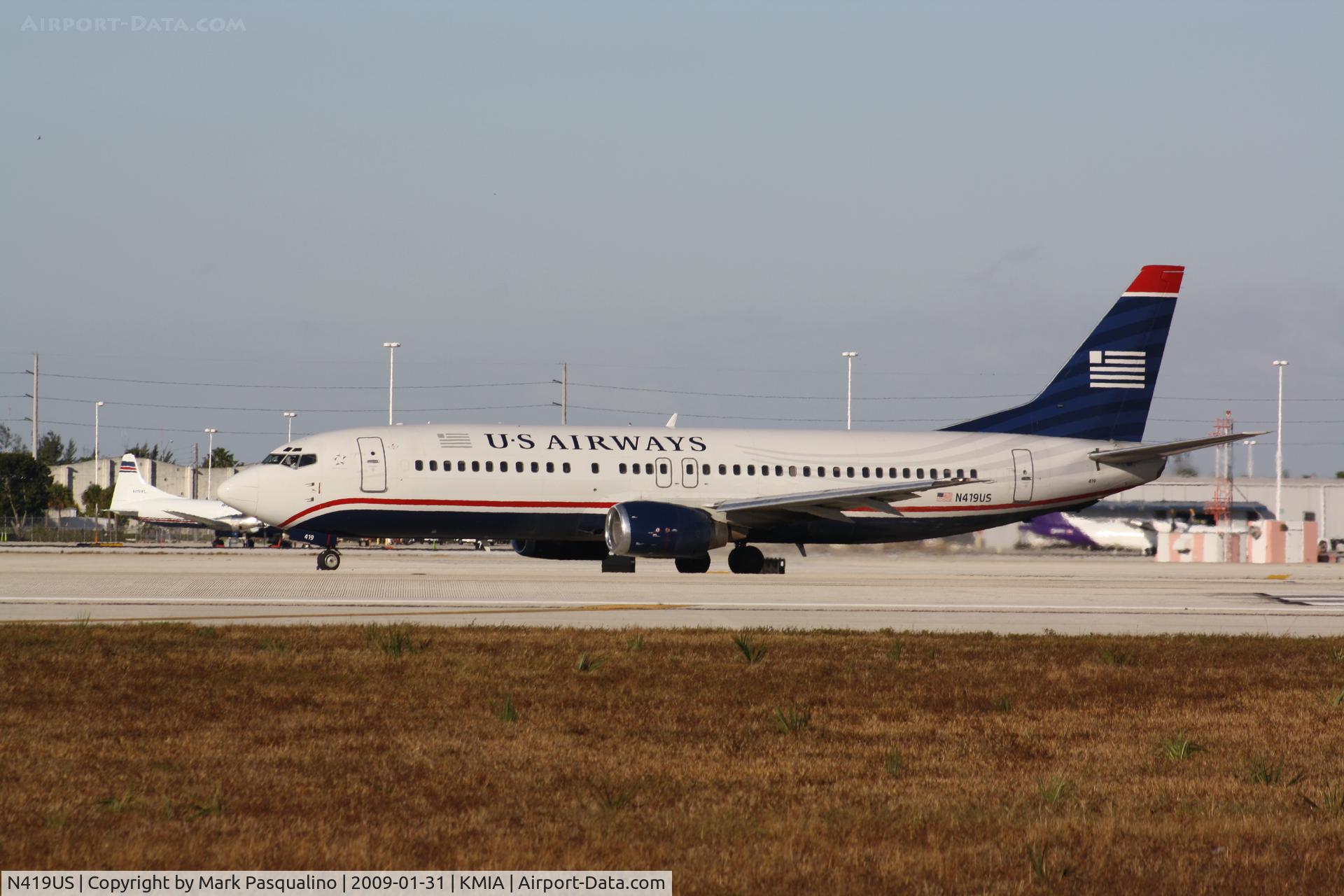 N419US, 1989 Boeing 737-401 C/N 23986, Boeing 737-400