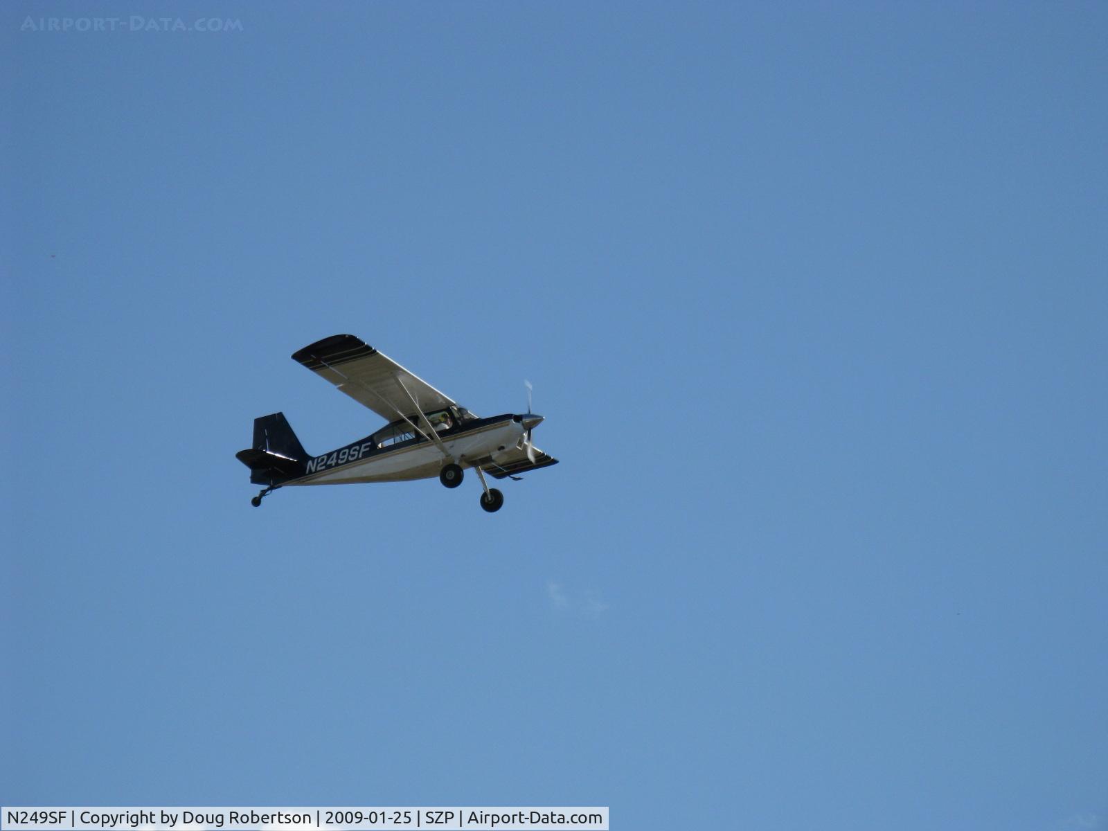 N249SF, 2000 American Champion 8GCBC Scout C/N 418-2000, 2000 American Champion 8GCBC SCOUT, Lycoming O-360-C1G 180 Hp, banner tow aircraft, takeoff climb Rwy 22