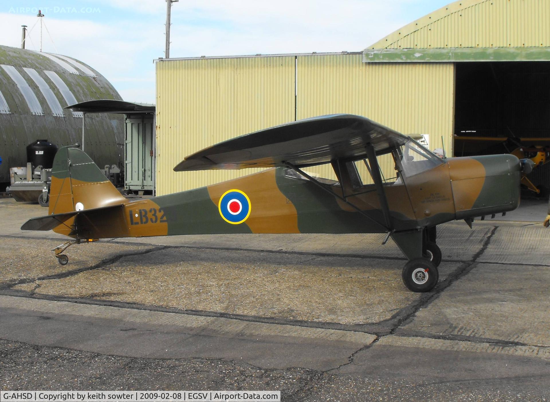 G-AHSD, 1942 Taylorcraft Plus D C/N 182, Awaiting its first flight following long term restoration