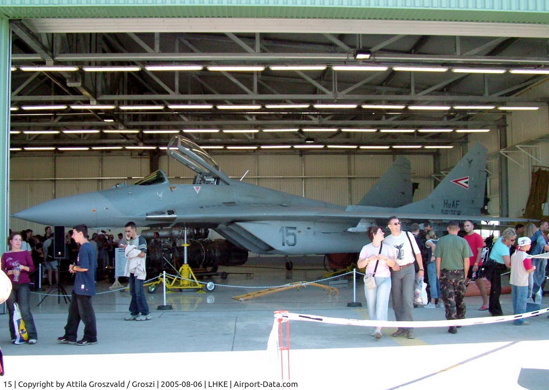 15, Mikoyan-Gurevich MiG-29B C/N 2960535182/4701, Kecskemét, Hungarian Air-Forces Base / LHKE / Hungary - Airshow '2005
