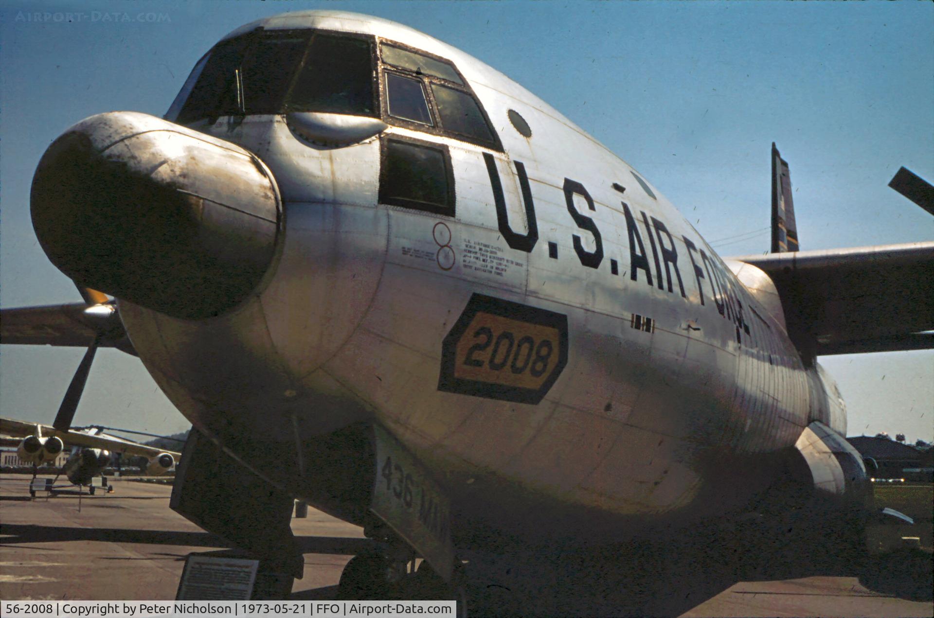 56-2008, 1956 Douglas C-133A-25-DL Cargomaster C/N 45245, As displayed in the summer of 1973 wearing 436 Military Airlift Wing markings.