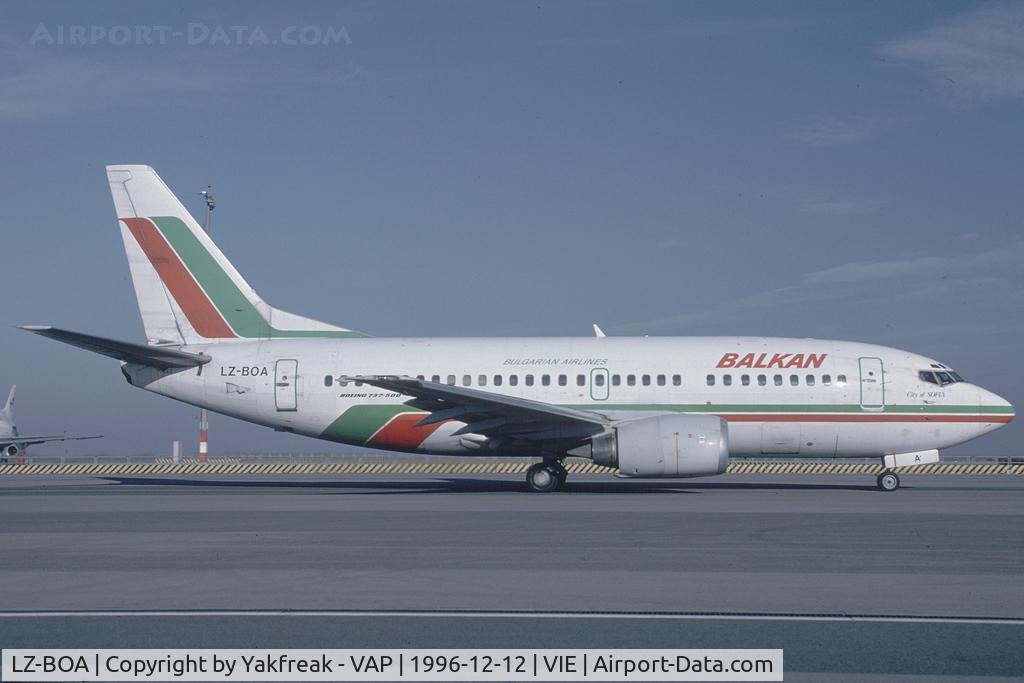 LZ-BOA, 1990 Boeing 737-53A C/N 24881, Balkan Boeing 737-500
