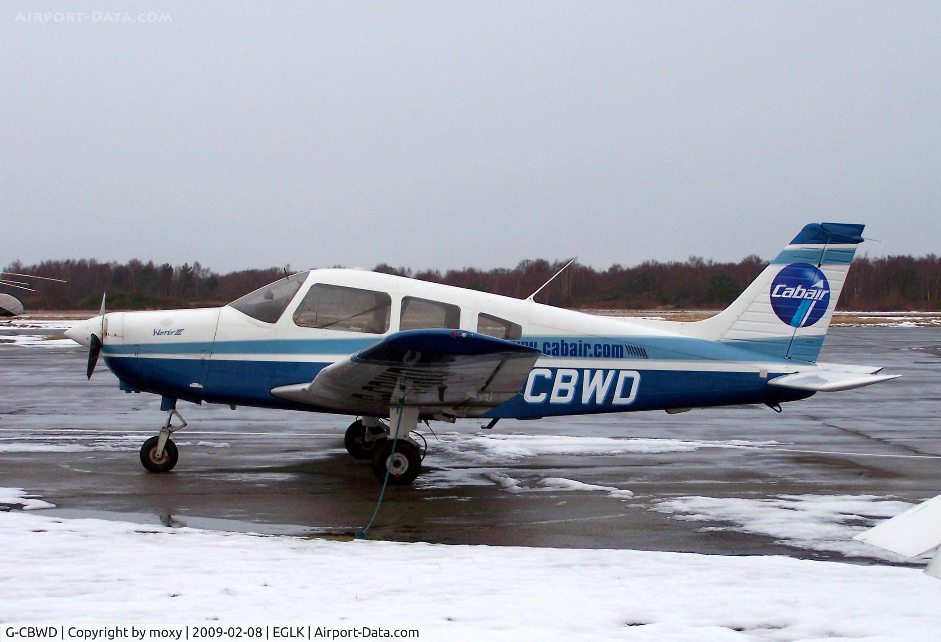 G-CBWD, 2002 Piper PA-28-161 Cherokee Warrior III C/N 2842160, Piper Warrior III at Snowy Blackbushe