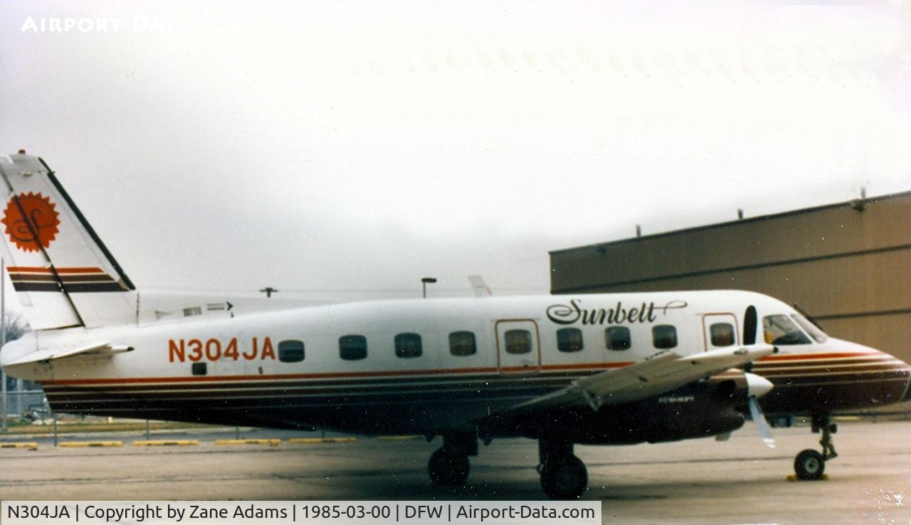 N304JA, 1981 Embraer EMB-110P1 Bandeirante C/N 110342, Sunbelt Airlines EMB-110 at DFW