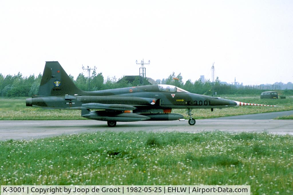 K-3001, 1969 Canadair NF-5A Freedom Fighter C/N 3001, K-3001 was the test aircraft of the Netherlands AF. The long pitot tube made it a special aircraft.
