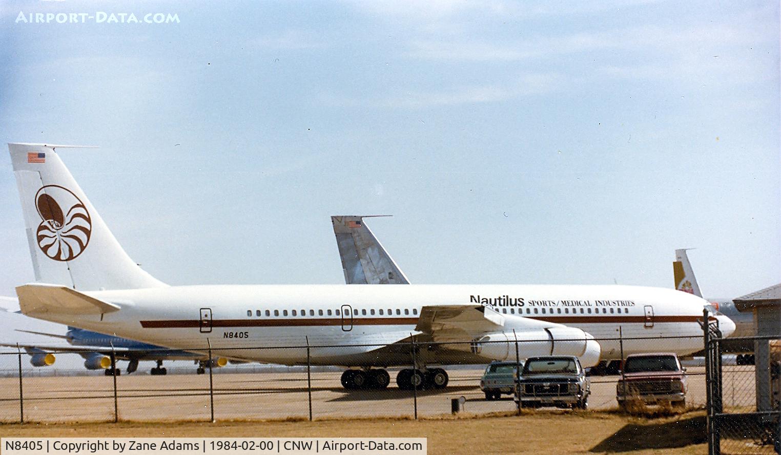 N8405, Boeing 707-323C C/N 19585, Nautilus Sports / Medical Industries - Former American Airlines before Burlington Freight Express - At TSTC Waco