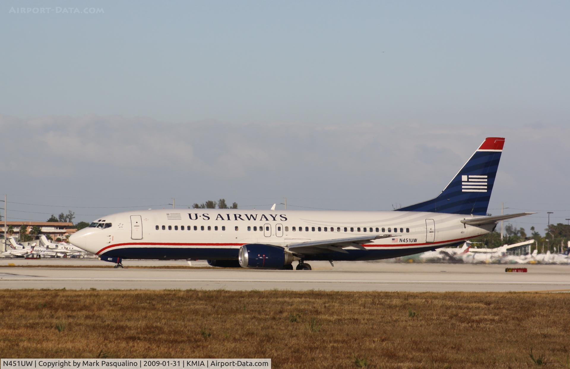 N451UW, 1990 Boeing 737-4B7 C/N 24934, Boeing 737-400