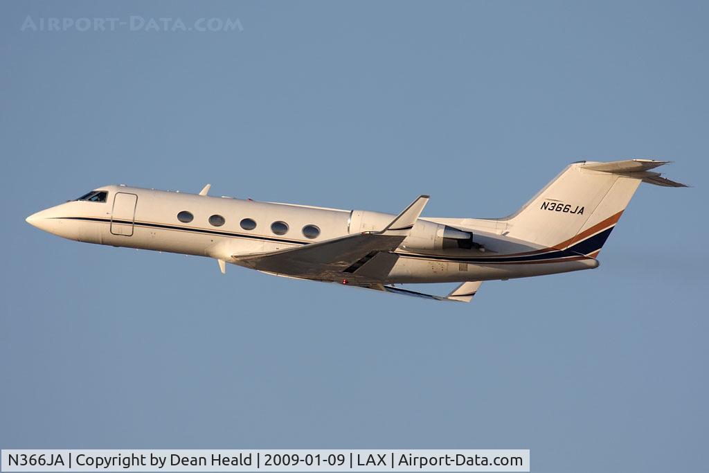 N366JA, 1982 Gulfstream American G-1159A Gulfstream III C/N 366, 1982 Grumman G-1159 Gulfstream G-III N366JA climbing out from RWY 25L.
