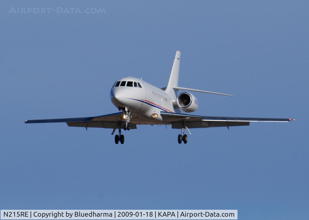 N215RE, 2004 Dassault Falcon 2000 C/N 215, On final approach to 17L.