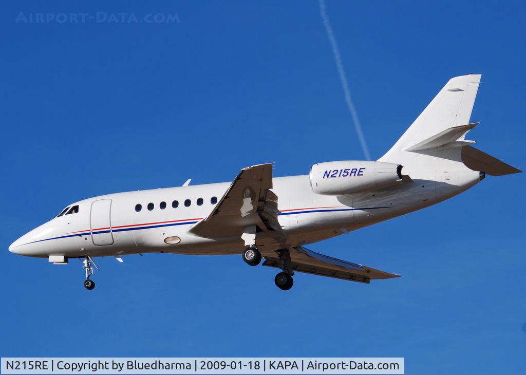 N215RE, 2004 Dassault Falcon 2000 C/N 215, On final approach to 17L.