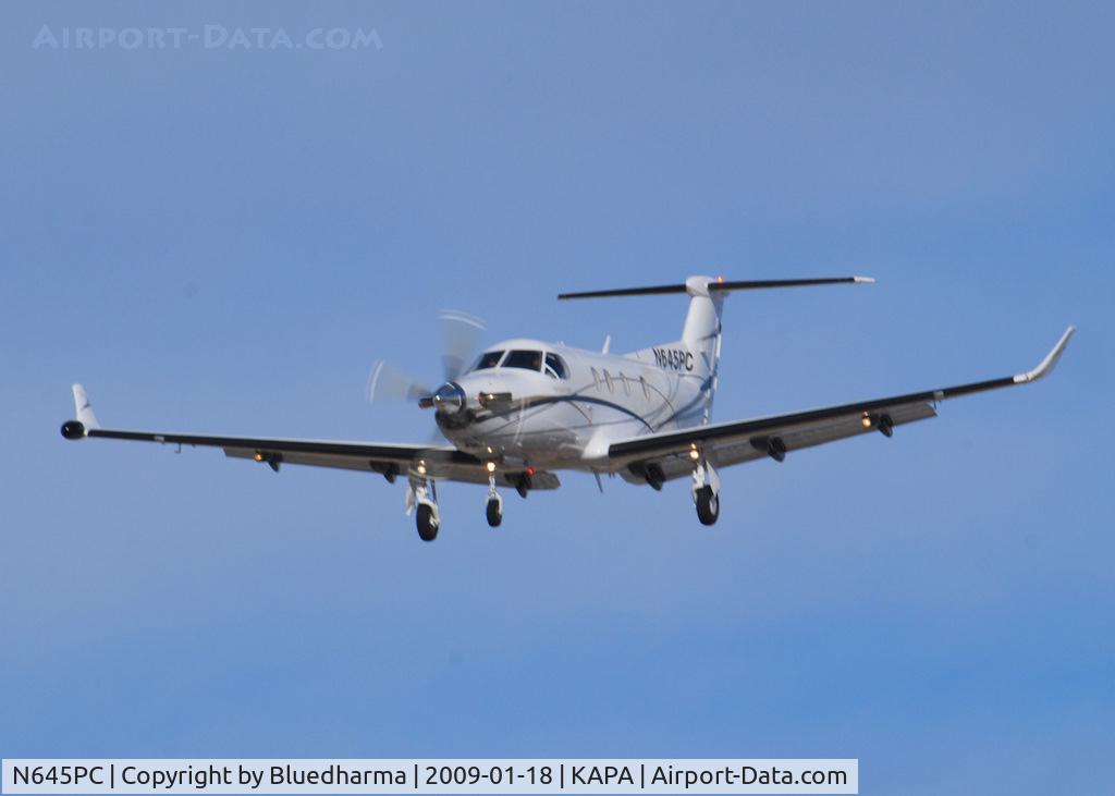 N645PC, 2005 Pilatus PC-12/45 C/N 645, On final approach to 17L.