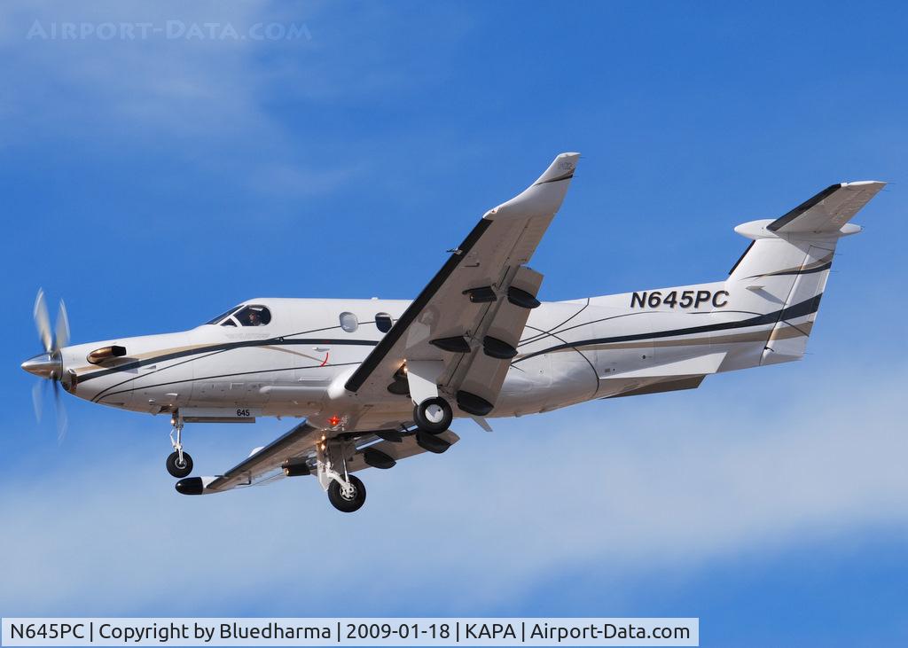 N645PC, 2005 Pilatus PC-12/45 C/N 645, On final approach to 17L.