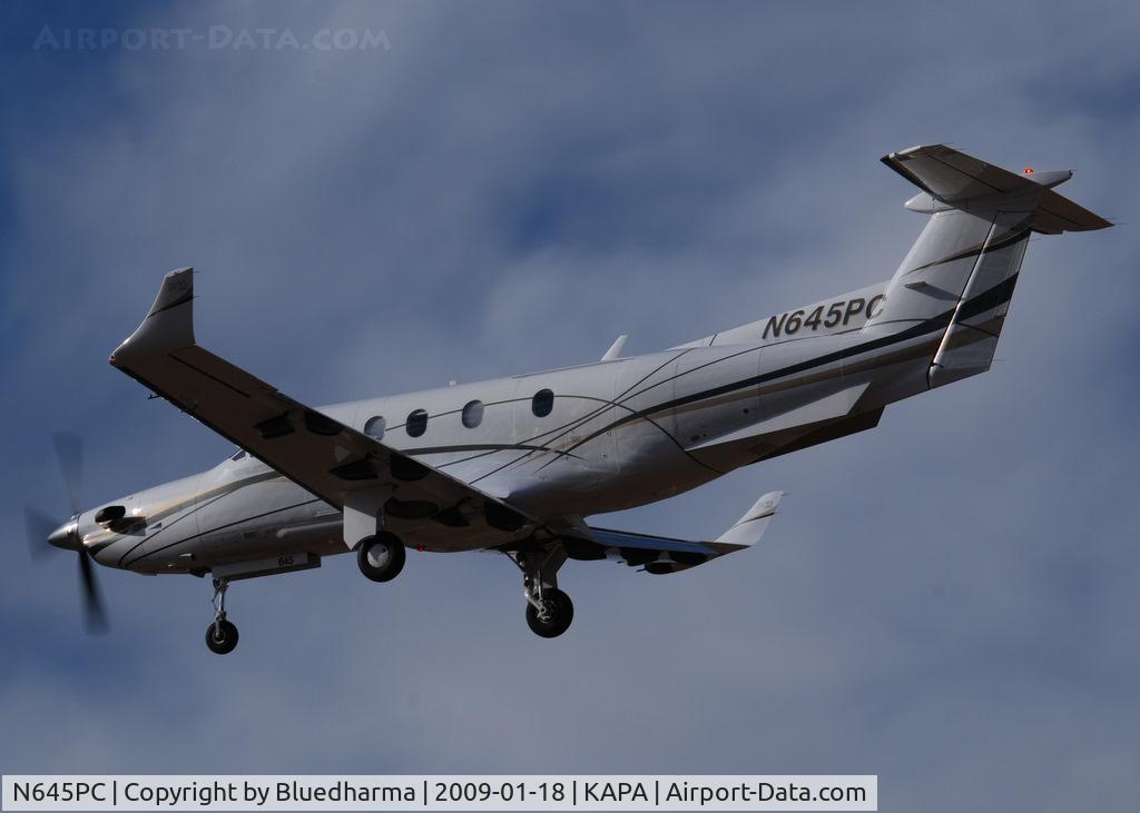 N645PC, 2005 Pilatus PC-12/45 C/N 645, On final approach to 17L.