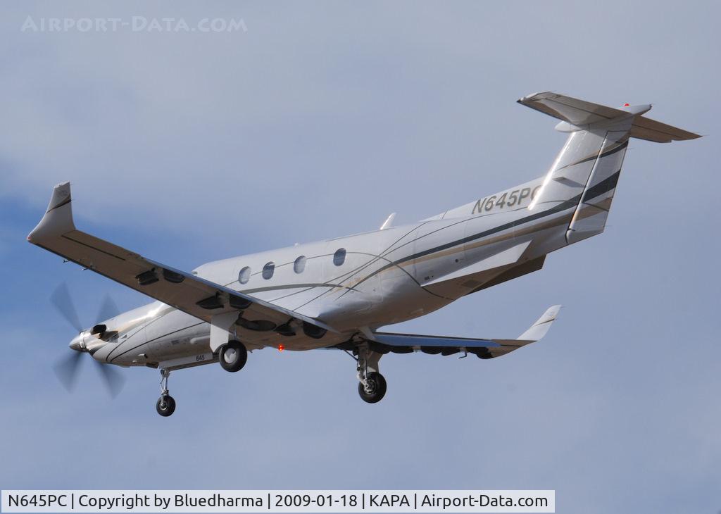 N645PC, 2005 Pilatus PC-12/45 C/N 645, On final approach to 17L.