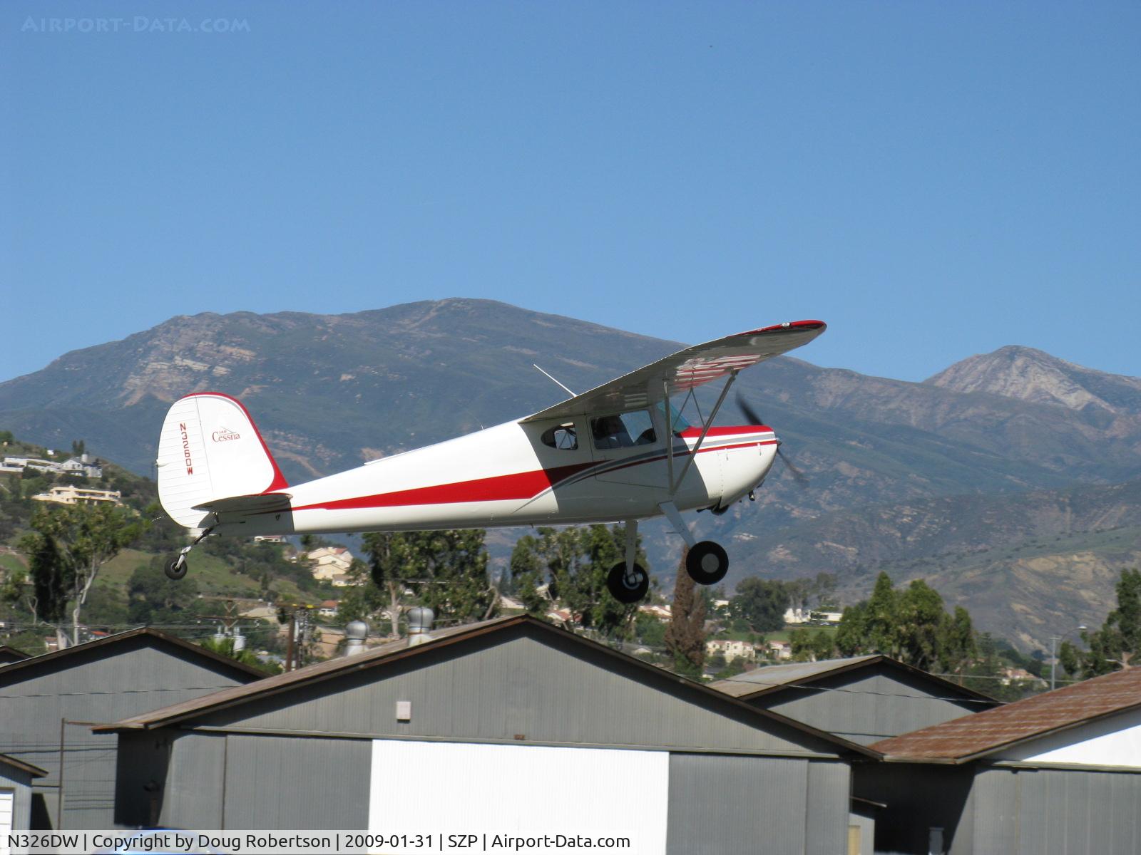N326DW, 1946 Cessna 140 C/N 11220, 1946 Cessna 140, Continental O-200 100 Hp upgrade, takeoff climb Rwy 04