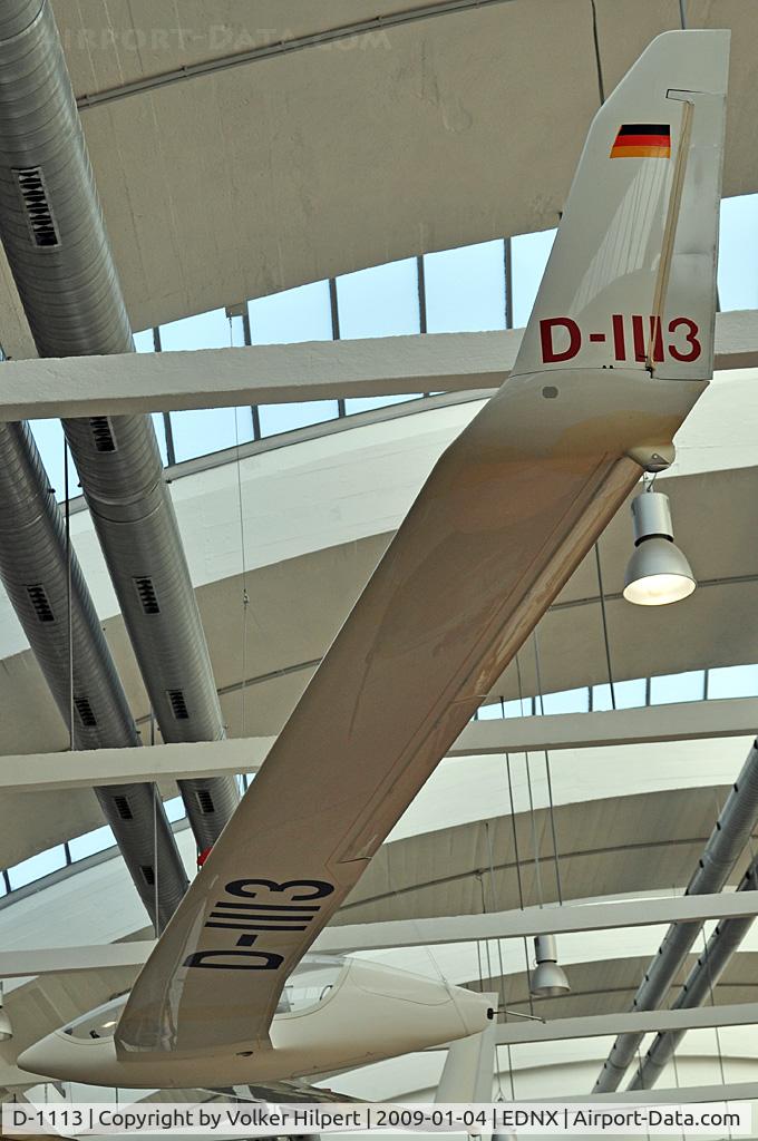 D-1113, 1988 Akaflieg Braunschweig SB-13 Arcus C/N 1, at Museum Oberschleissheim, Germany