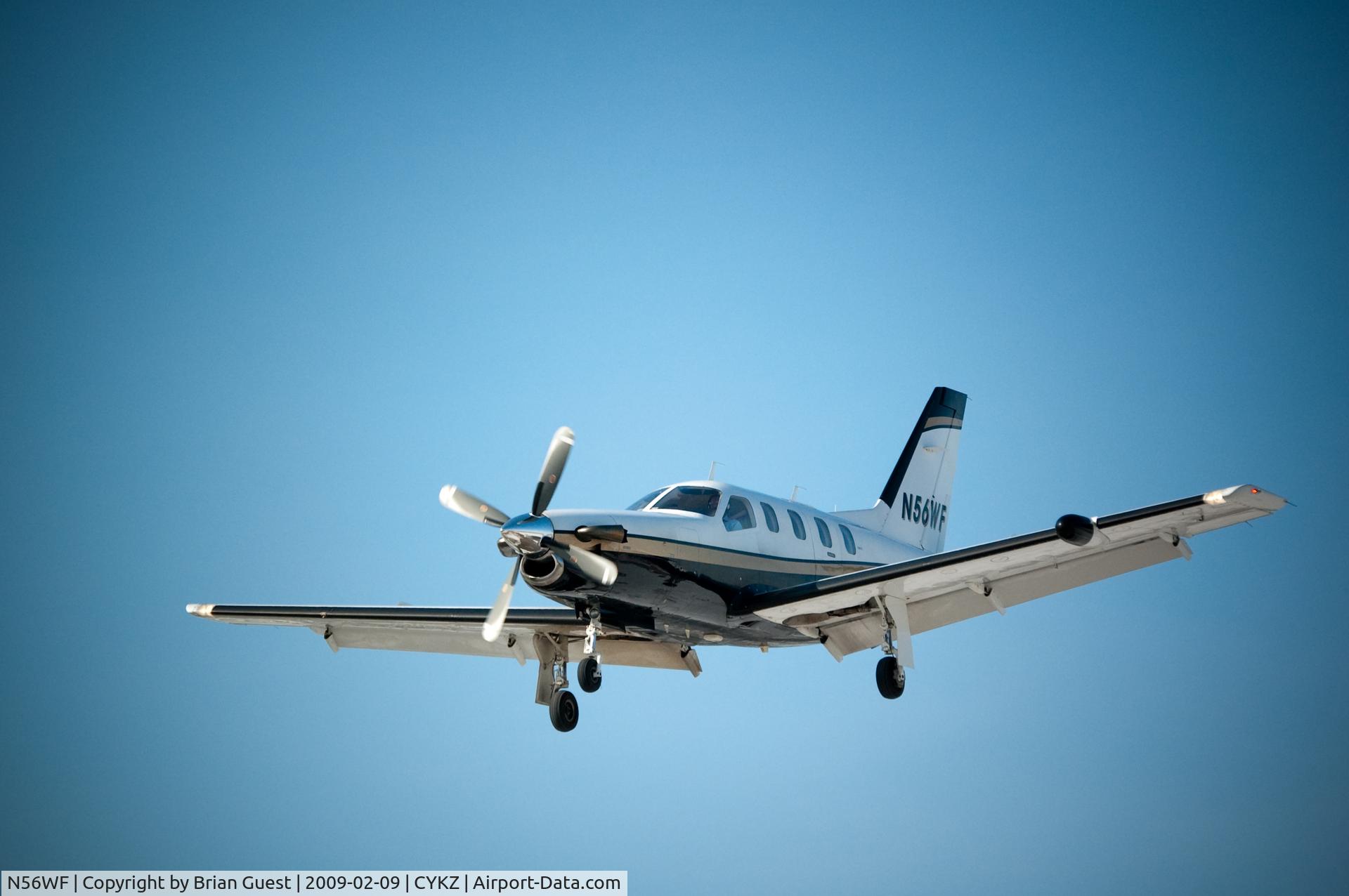 N56WF, 1991 Socata TBM-700 C/N 8, Landing at Toronto/Buttonville Municipal Airport