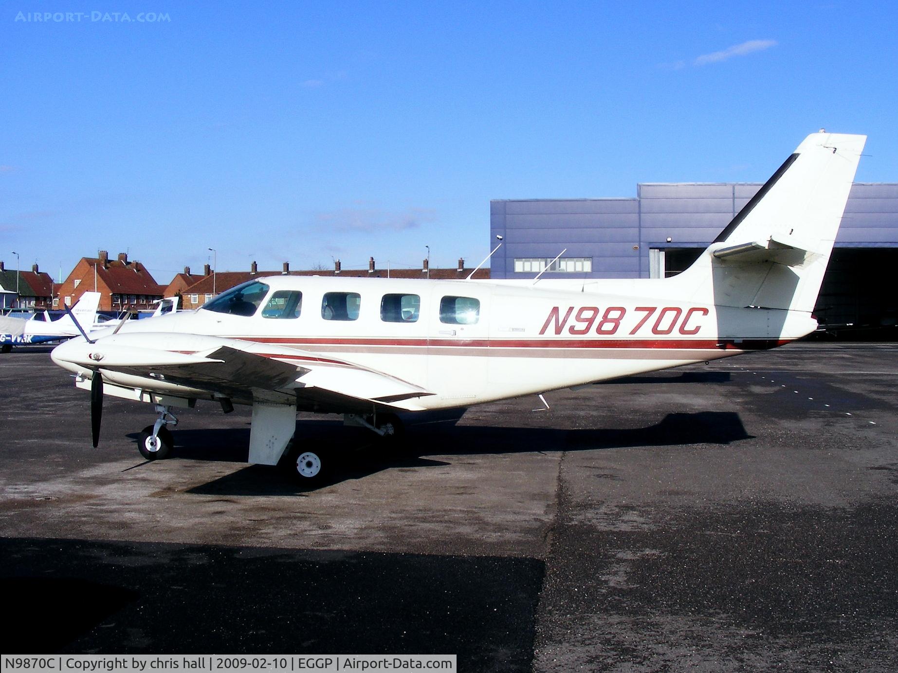N9870C, Cessna T303 Crusader C/N T30300227, resident at Liverpool