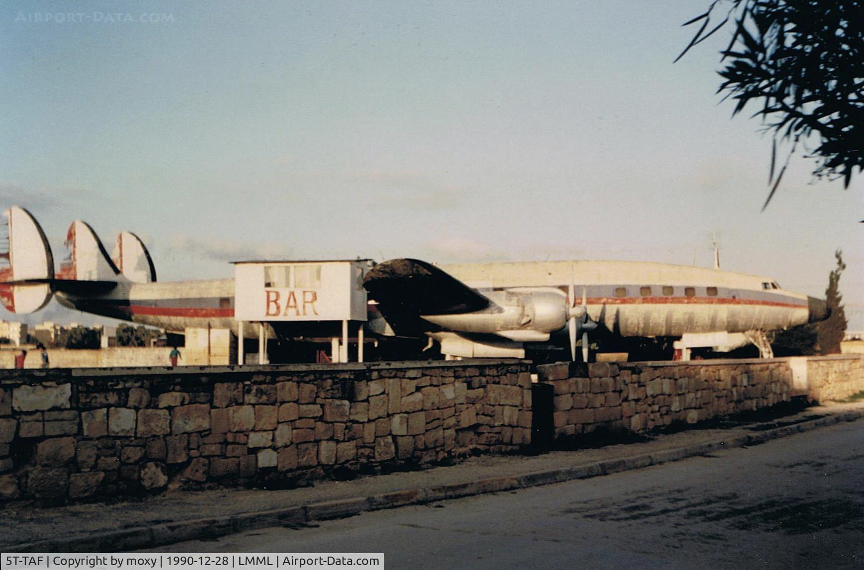 5T-TAF, Lockheed L-1049G Super Constellation C/N 4618, L-1049G Super Connie destroyed in arson attack