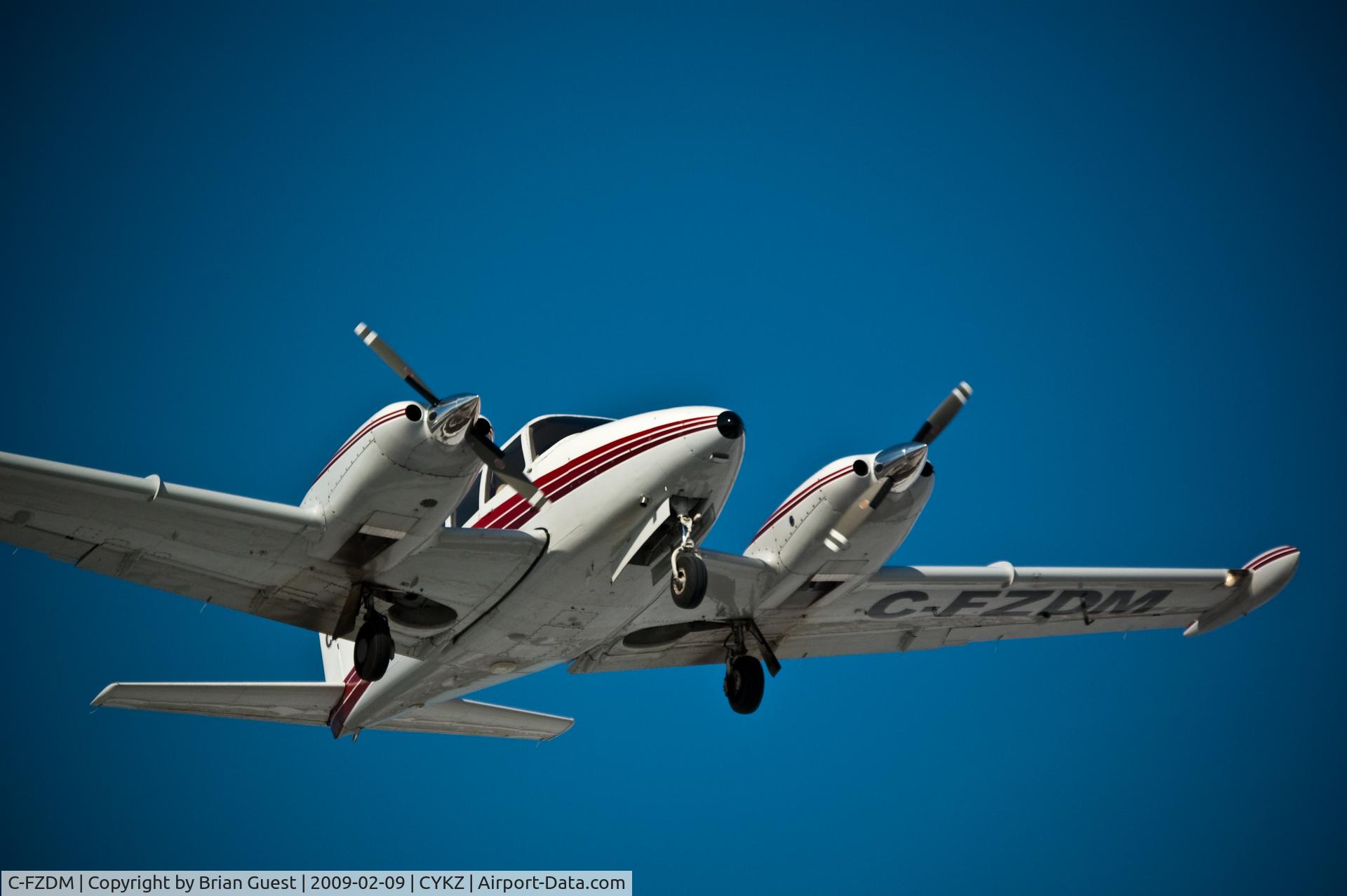 C-FZDM, 1968 Piper PA-30-160 Twin Comanche Twin Comanche C/N 30-1787, Landing at Toronto/Buttonville Municipal Airport