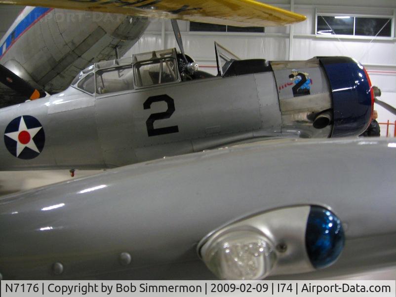 N7176, 1945 North American AT-6C Harvard IIA C/N 88-10154, At home in the new Champaign Aviation Museum.