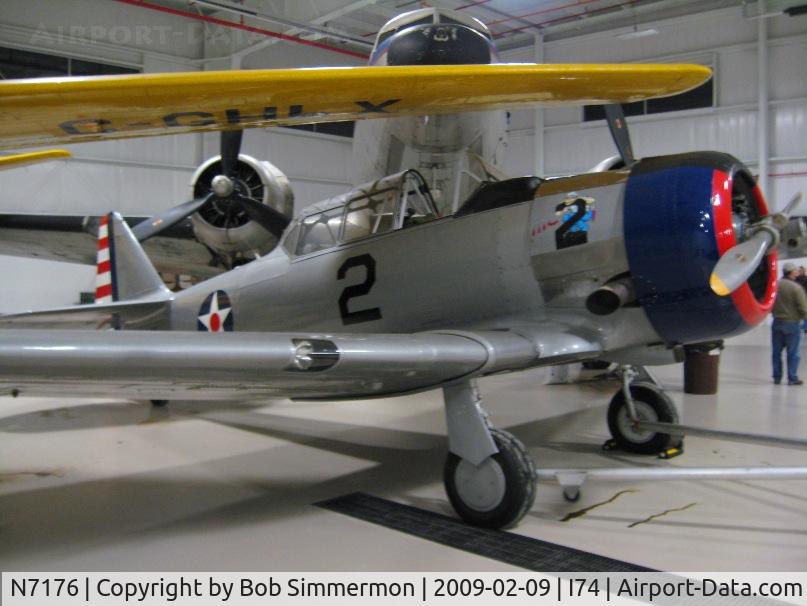 N7176, 1945 North American AT-6C Harvard IIA C/N 88-10154, At home in the new Champaign Aviation Museum.