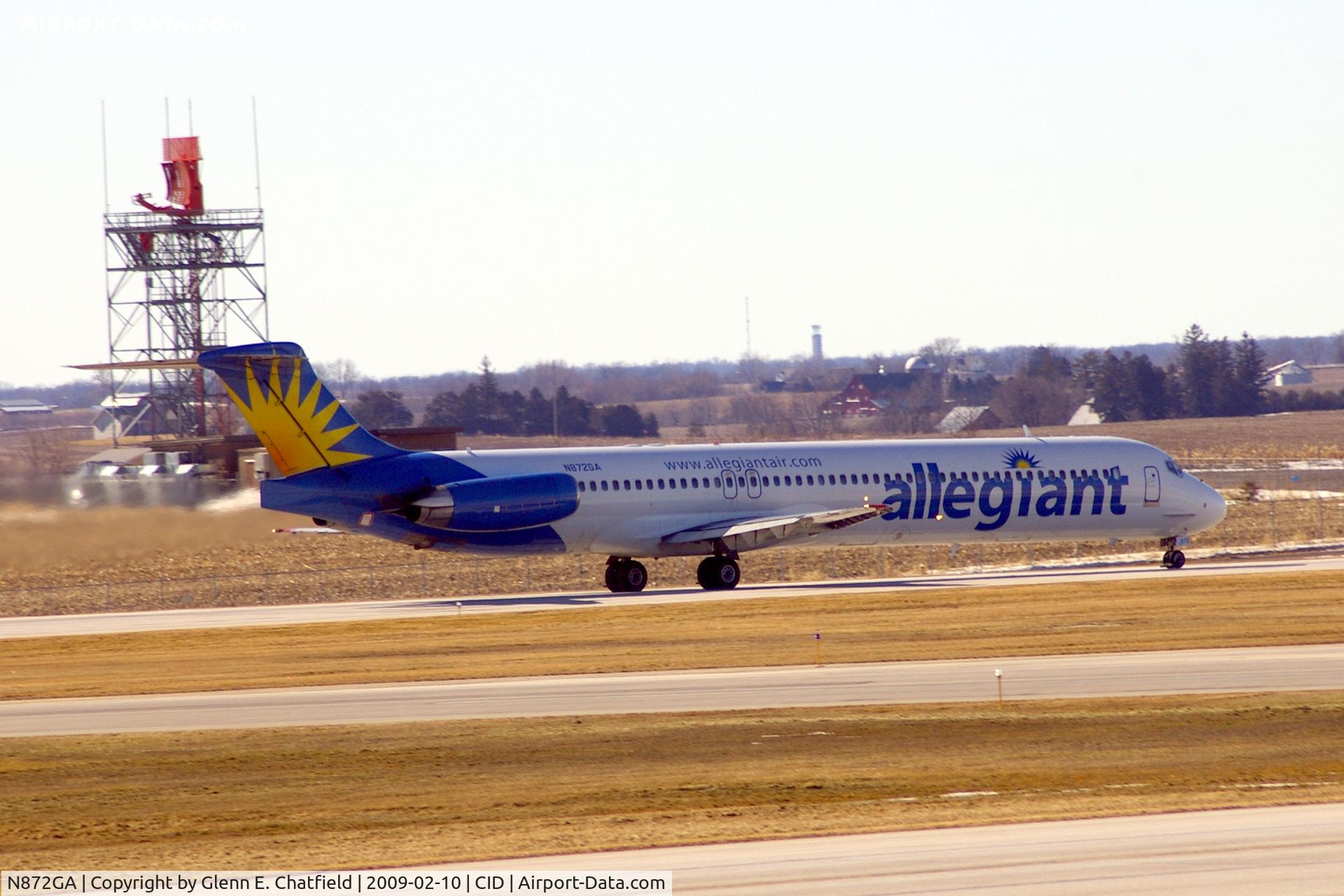 N872GA, 1991 McDonnell Douglas MD-83 (DC-9-83) C/N 53295, Take-off roll on Runway 27
