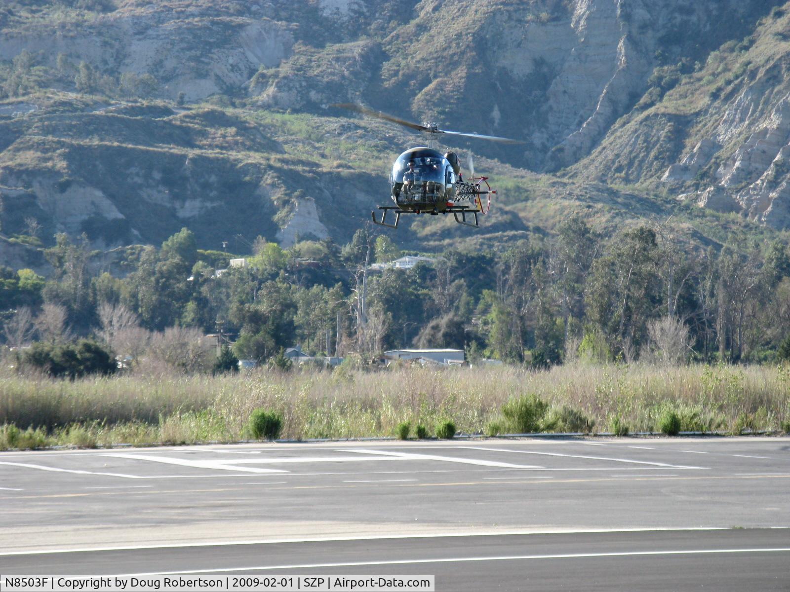 N8503F, 1965 Bell 47G-4 C/N 3350, 1965 Bell 47G-4, Lycoming VO-540 305 Hp, hover
