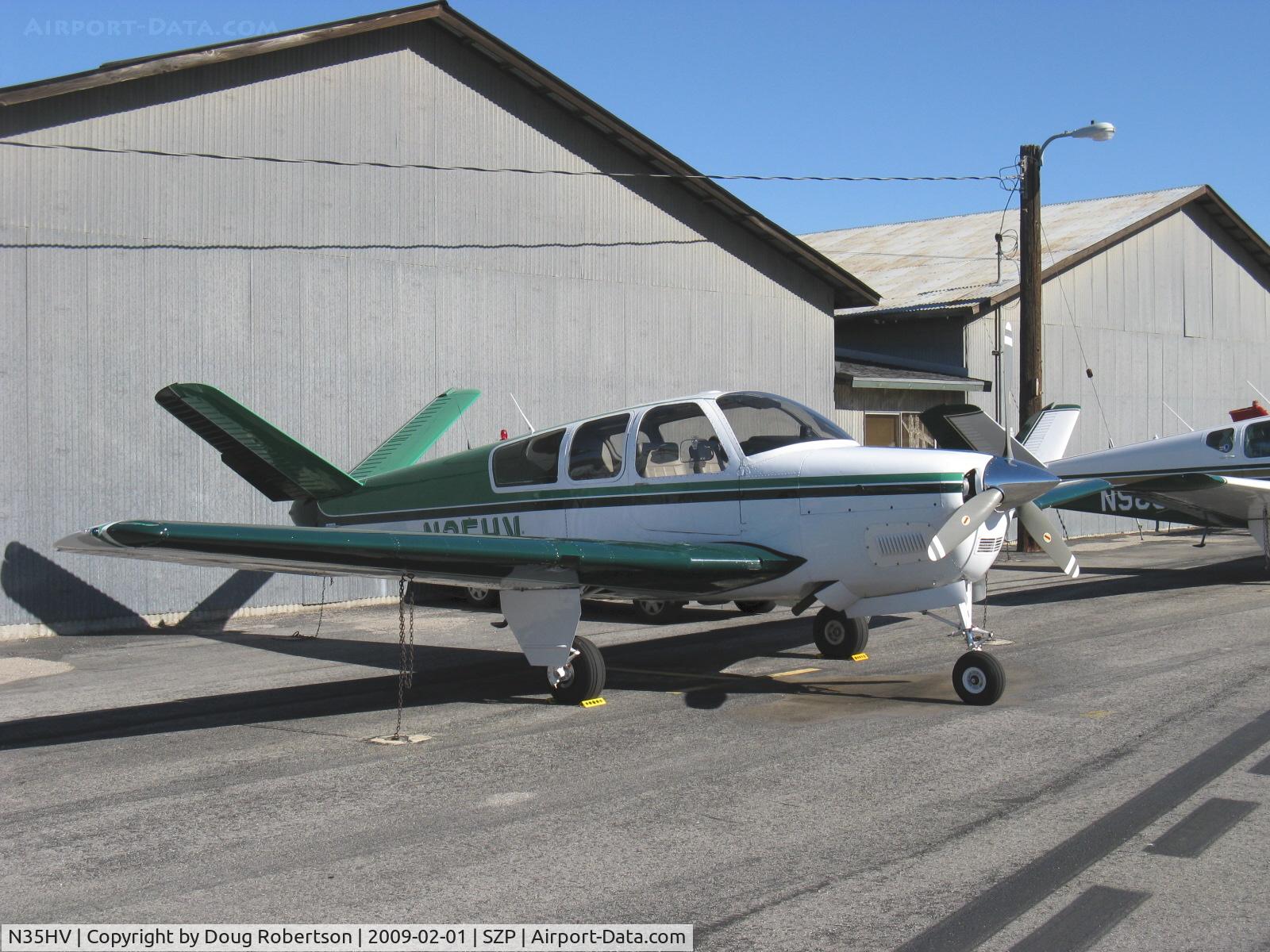 N35HV, 1957 Beech H35 Bonanza C/N D-5236, 1957 Beech H35 BONANZA, Continental O-470-G 240 Hp