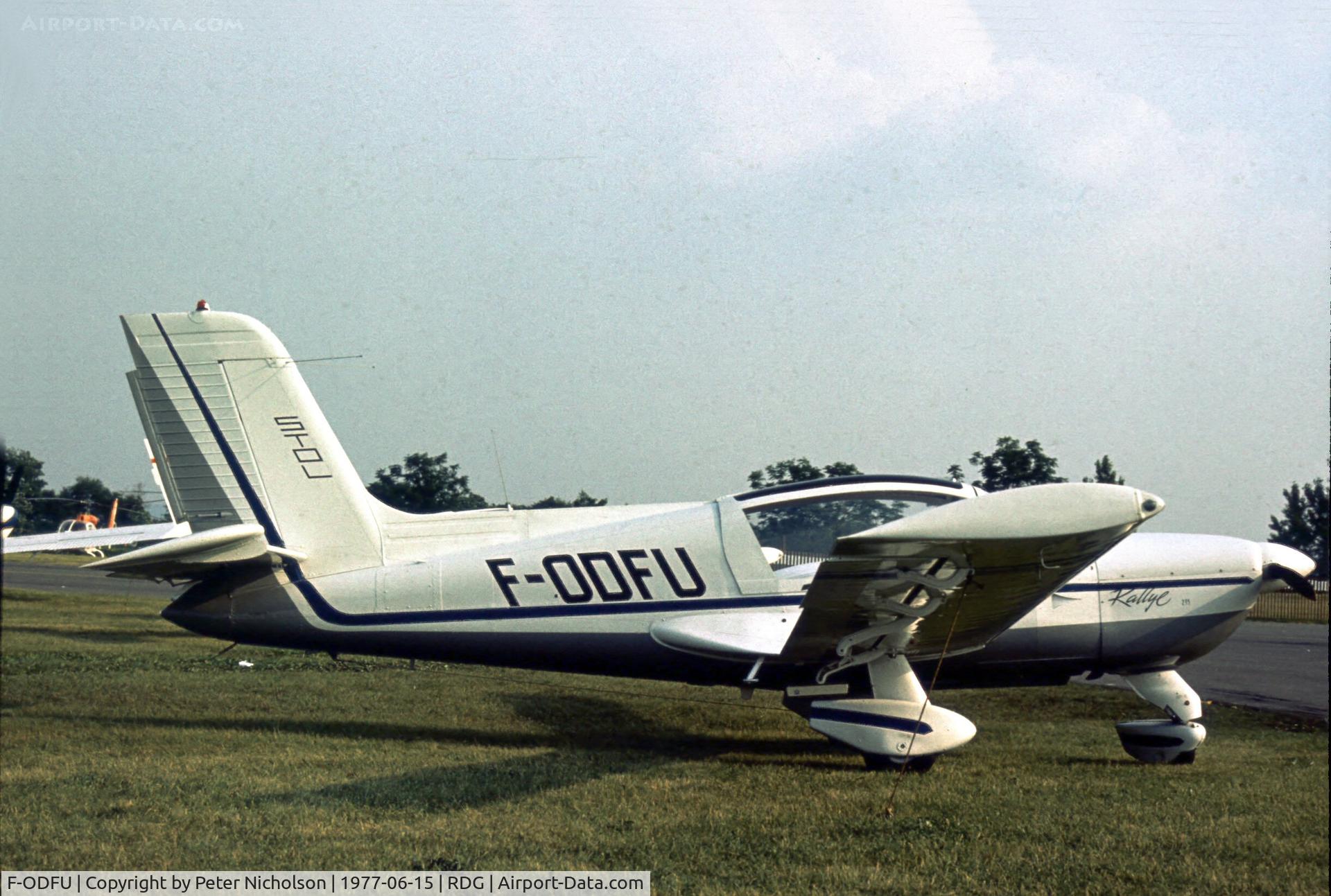 F-ODFU, Socata Rallye 235E Gabier C/N 12875, As demonstrated at the 1977 Reading Airshow.