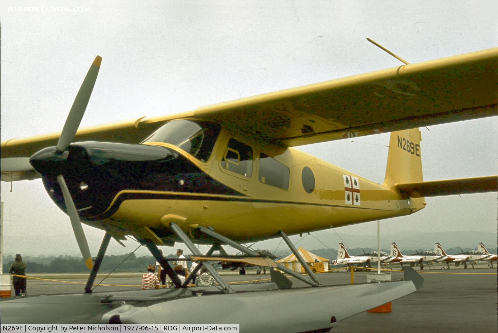 N269E, 1968 Helio H-295-1200 Super Courier C/N 1292, As displayed at the 1977 Reading Airshow.