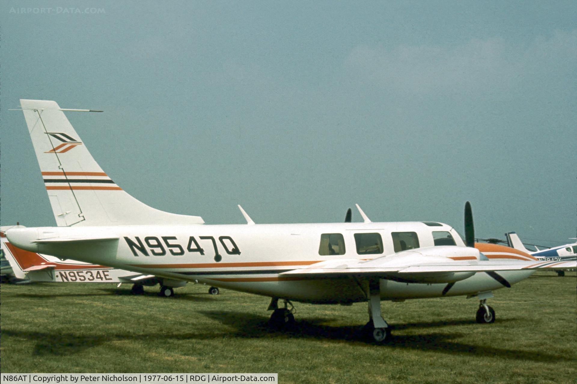 N86AT, 1976 Smith Aerostar 601P C/N 61P-0364-114, In 1977 this was known as a Ted Smith Aerostar 601P and as such was seen at the 1977 Reading Airshow.