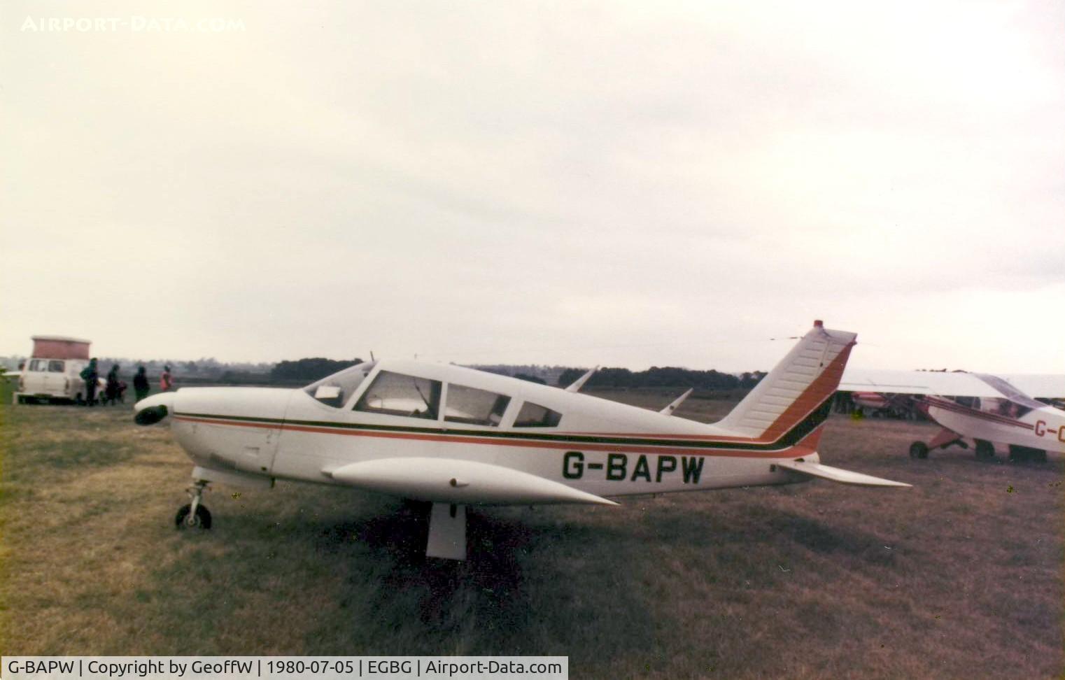 G-BAPW, 1968 Piper PA-28R-180 Cherokee Arrow C/N 28R-30697, PFA Rally 1980