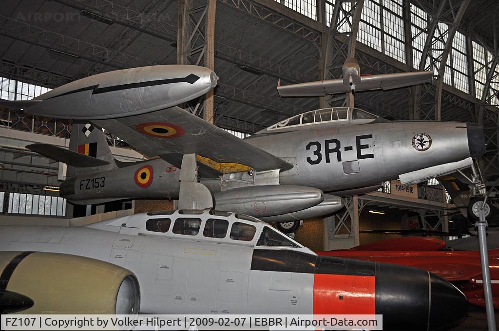 FZ107, 1951 Republic F-84G Thunderjet C/N 2442-1120B, Shows ID FZ153 @ Museum Brussels