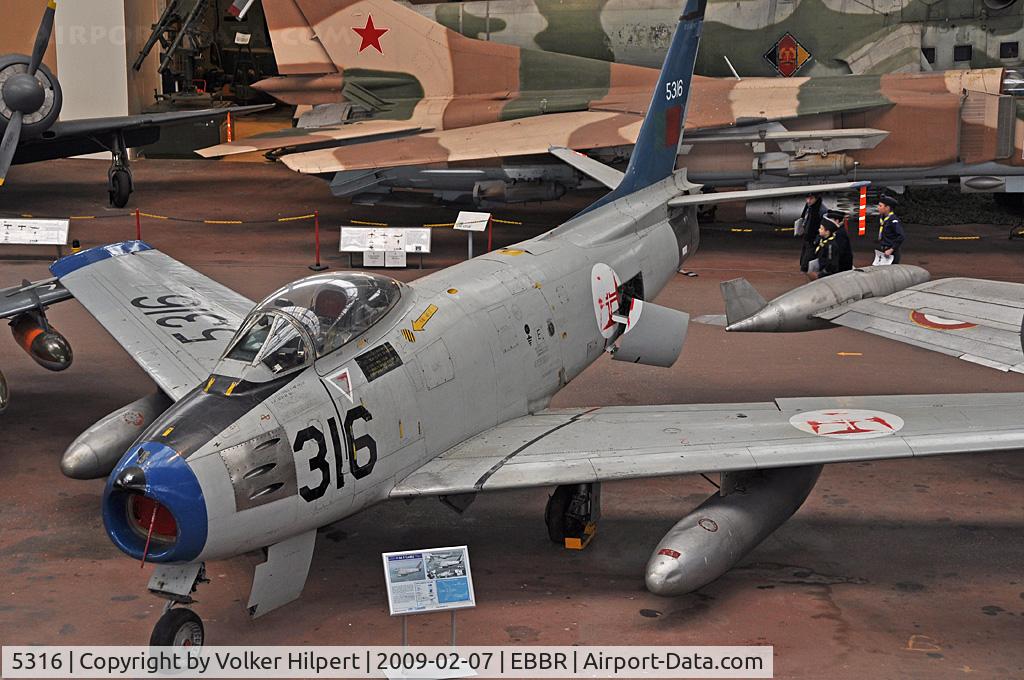 5316, 1952 North American F-86F Sabre C/N 191-938, Museum Brussels