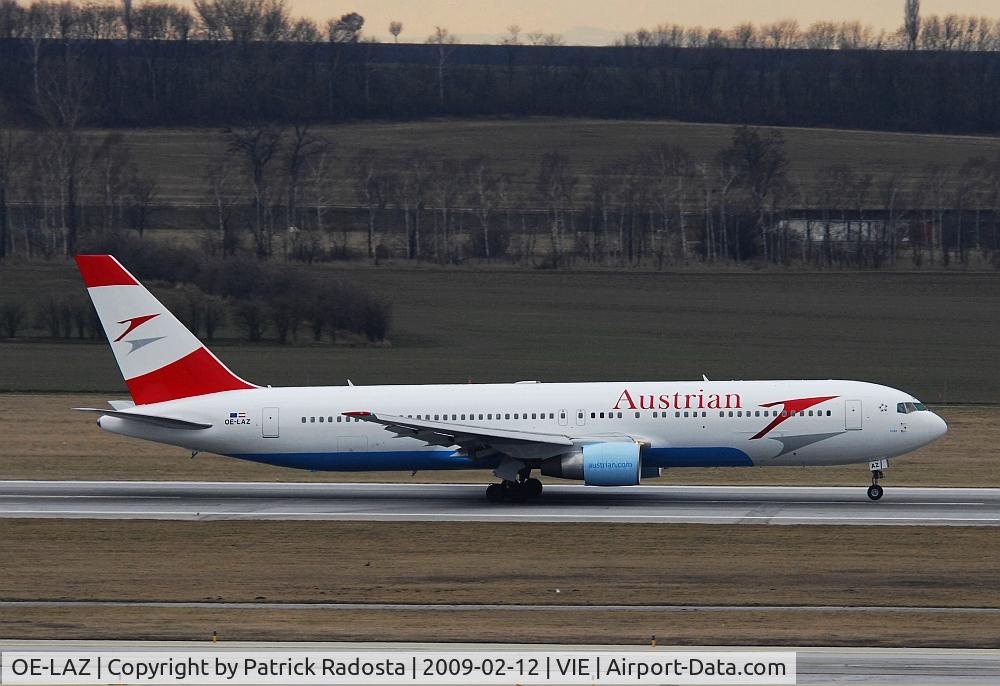 OE-LAZ, 1999 Boeing 767-3Z9 C/N 30331, Rotate from RWY 29 in VIE bound for JFK - probably one of the first pictures of that plane in OS-livery; mind the 
