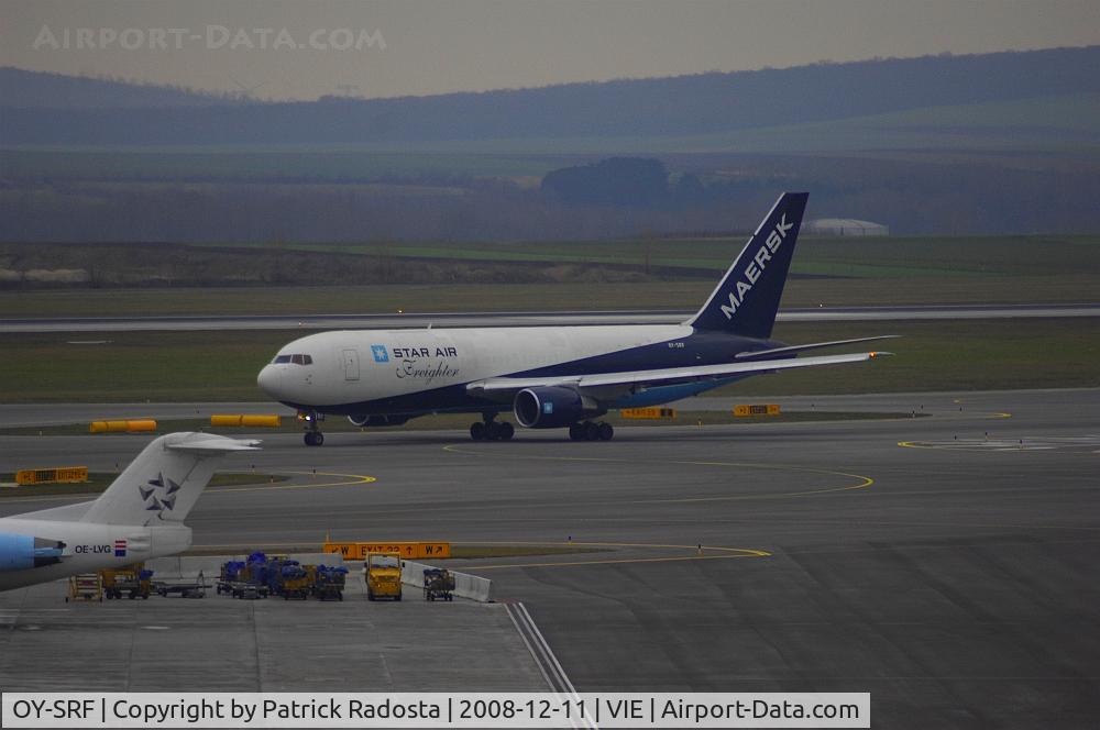 OY-SRF, 1986 Boeing 767-219 C/N 23327, Visited Vienna for a money transport