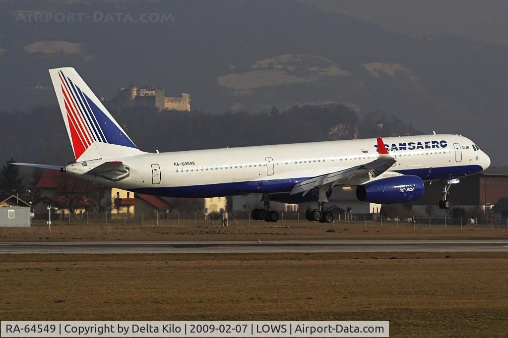 RA-64549, 2008 Tupolev Tu-214 C/N 42305013, TRNSAERO TU 214