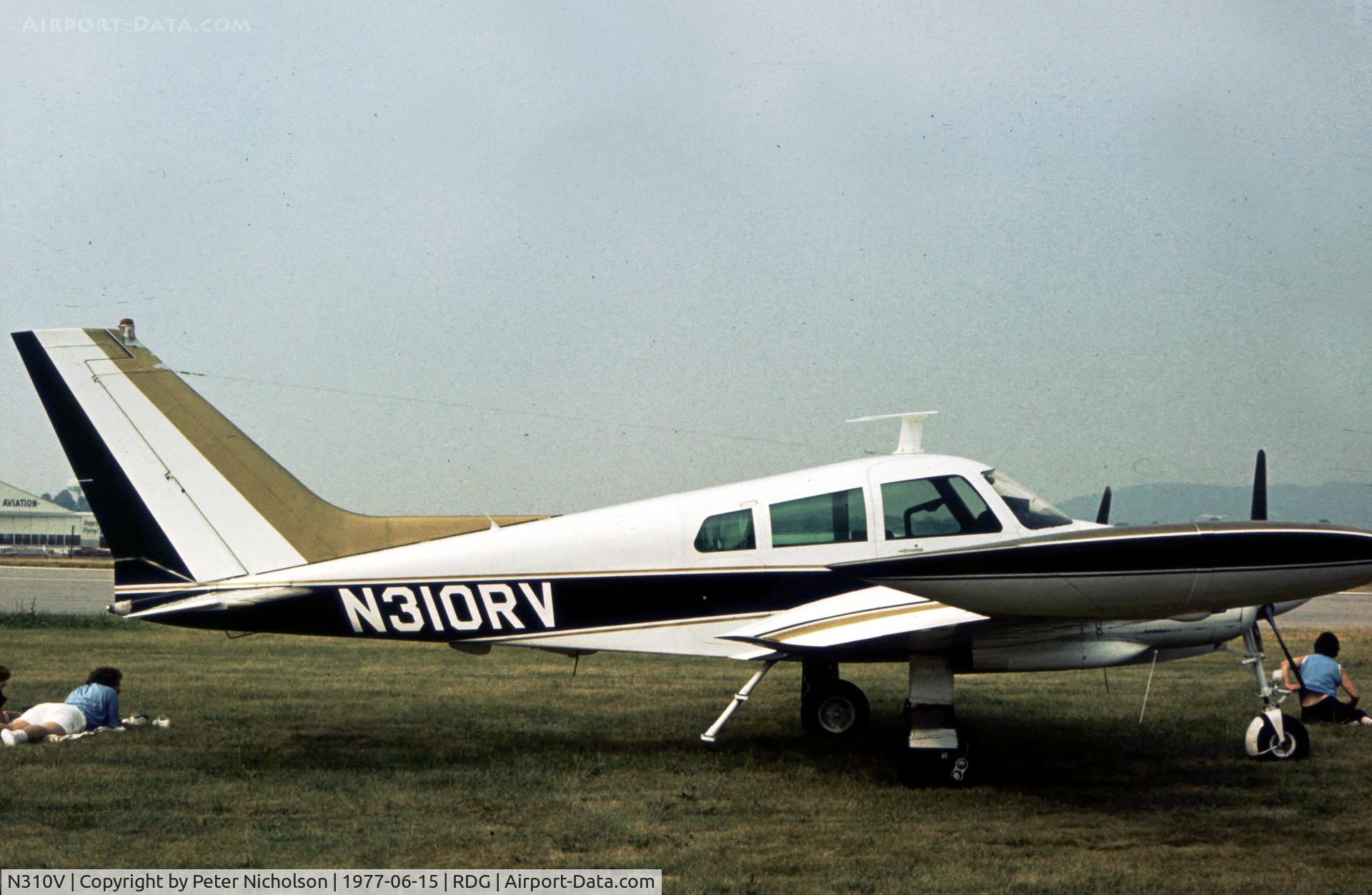 N310V, 1957 Cessna 310 C/N 35487, This 310 was present at the 1977 Reading Airshow.