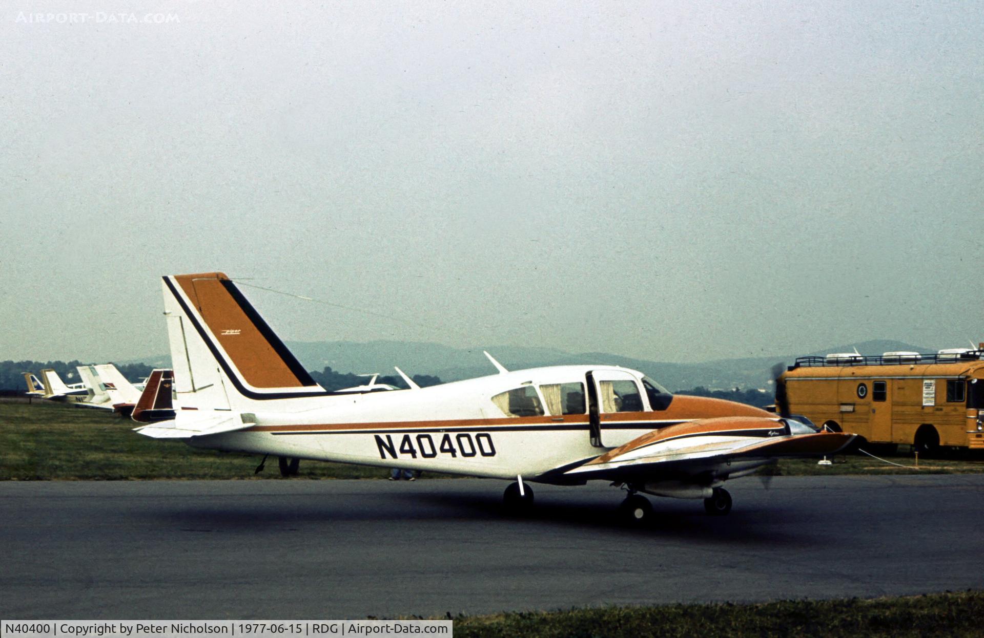 N40400, 1973 Piper PA-23-250 C/N 27-7305164, This Aztec attended the 1977 Reading Airshow.
