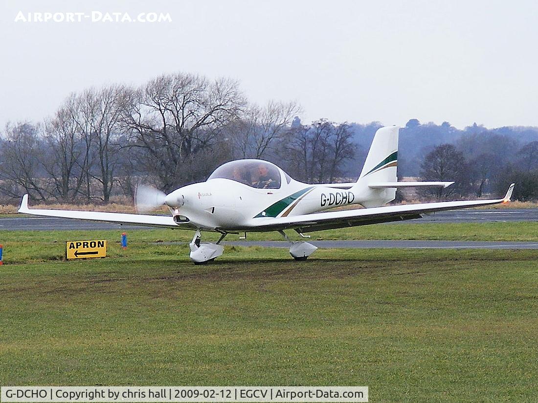 G-DCHO, 2007 Aquila A210 (AT01) C/N AT01-177, taxiing on to the apron at Sleap