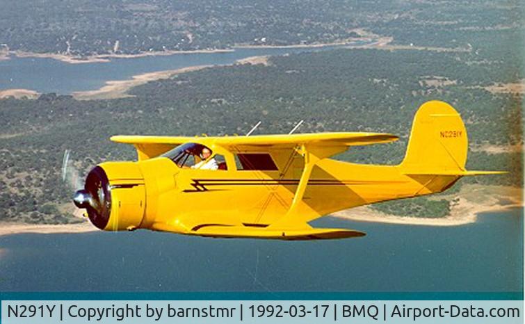N291Y, 1939 Beech F17D Staggerwing C/N U-261, Over Lake Buchanan